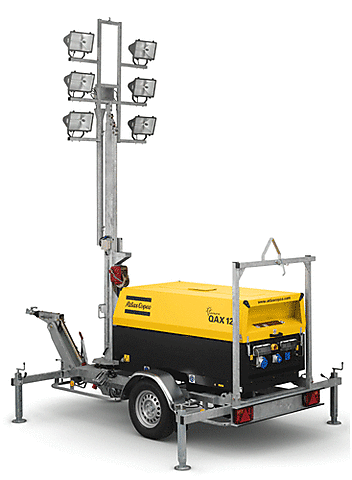 Осветительные мачты Atlas Copco на базе дизельных генераторов QAX и QAS Осветительные мачты Atlas Copco на базе генераторов QAX и QAS